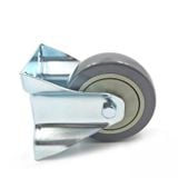  Bánh xe PVC xám phi 125mm cố định (Cái) 