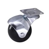  Bánh xe cầu tròn đế vuông không khóa màu xikel (cái) 