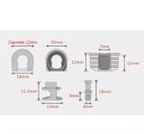  Chốt đỡ kệ ốc liên kết chữ U nhựa dày 9mm 