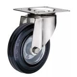  Bánh xe cao su đế bằng phi 75mm  có khóa (Cái) 