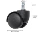  Bánh xe ghế xoay văn phòng phi 50mm, chốt M11 (cái) 