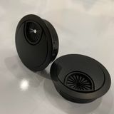  Nắp luồn dây điện hợp kim cao cấp màu đen - phi 50mm (Cái) 