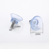  Bulong nút nhựa hít kính phi 32mm, ren M8x15mm (Cái) 