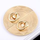  Tay nắm tủ khoen tròn đế hoa màu vàng (Cái) 