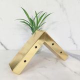  Chân ghế sofa inox chữ L khối đặc màu vàng, màu nikel sáng bóng (Cái) 