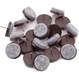  Đinh nhựa đế nỉ đóng chân bàn ghế phi 22mm - màu nâu 