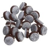  Đinh nhựa đế nỉ đóng chân bàn ghế phi 22mm - màu nâu 
