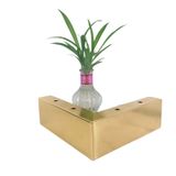  Chân ghế sofa inox chữ L khối đặc màu vàng, màu nikel sáng bóng (Cái) 