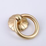  Tay nắm tủ khoen tròn đế hoa màu vàng (Cái) 