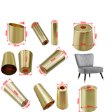  Ống Côn Màu Đồng Chụp Chân Bàn Ghế 100x28x40mm (Cái) 