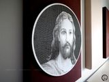  Tranh chân dung chúa Jesus hiệu ứng 3D phong cách tối giản 