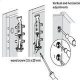  Pat sắt móc treo tủ bếp/tủ treo tường (Cặp) 