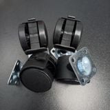  Bánh xe nhựa - đế vuông - có khoá phi 40mm (Cái) 
