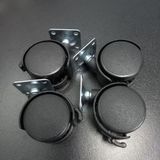  Bánh xe nhựa - đế vuông - có khoá phi 40mm (Cái) 