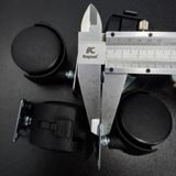  Bánh xe nhựa - đế vuông - có khoá phi 40mm (Cái) 