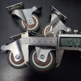  Bánh xe cao su TPR màu nâu đế thép phi 50mm có khóa, không khóa (Cái) 