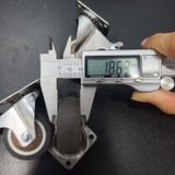  Bánh xe cao su TPR màu nâu đế thép phi 50mm có khóa, không khóa (Cái) 