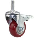  Bánh xe nhựa đỏ phi 75mm, ren M12 (dùng cho tán 19) (cái) 