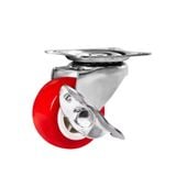  Bánh xe đỏ đế vuông phi 40mm có khóa - không khóa (Cái) 