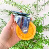  Bánh xe nhựa PP màu vàng phi 70mm, 80mm 