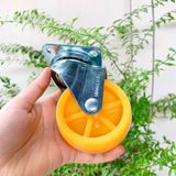  Bánh xe nhựa PP màu vàng phi 70mm, 80mm 