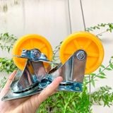  Bánh xe nhựa PP màu vàng phi 70mm, 80mm 