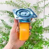  Bánh xe nhựa PP màu vàng phi 70mm, 80mm 