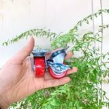  Bánh xe đỏ đế vuông phi 40mm có khóa - không khóa (Cái) 