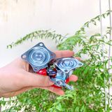  Bánh xe đỏ đế vuông phi 40mm có khóa - không khóa (Cái) 