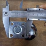  Bánh xe cầu tròn đế vuông không khóa màu xikel (cái) 