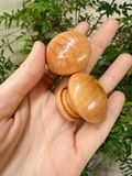  Núm tủ gỗ phi 33mm, cao 25mm sơn bóng (Cái) 