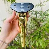  Chân ghế mỏ vịt - vàng bóng - cao 150mm 