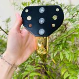  Chân ghế mỏ vịt - vàng bóng - cao 150mm 