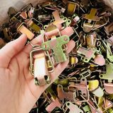  Khóa mỏ vịt có tai xi 7 màu (Cái) 