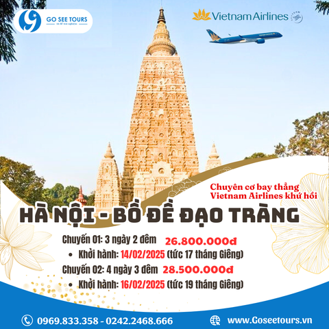 6. HÀ NỘI - BỒ ĐỀ ĐẠO TRÀNG - BAY THẲNG VIETNAM AIRLINES