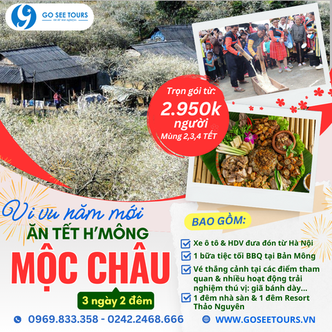 ĂN TẾT H'MÔNG MỘC CHÂU - 3N2Đ