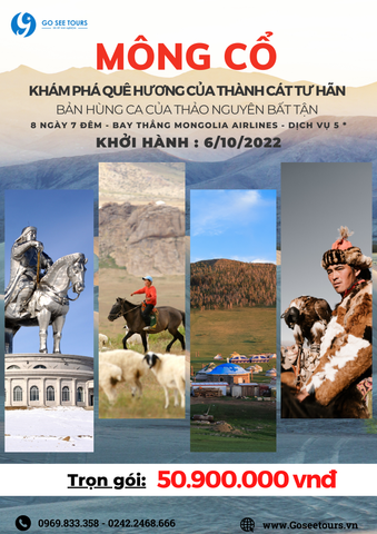 TOUR MÔNG CỔ – BAY THẲNG MONGOLIA AIRLINES - 5* - 8N7Đ