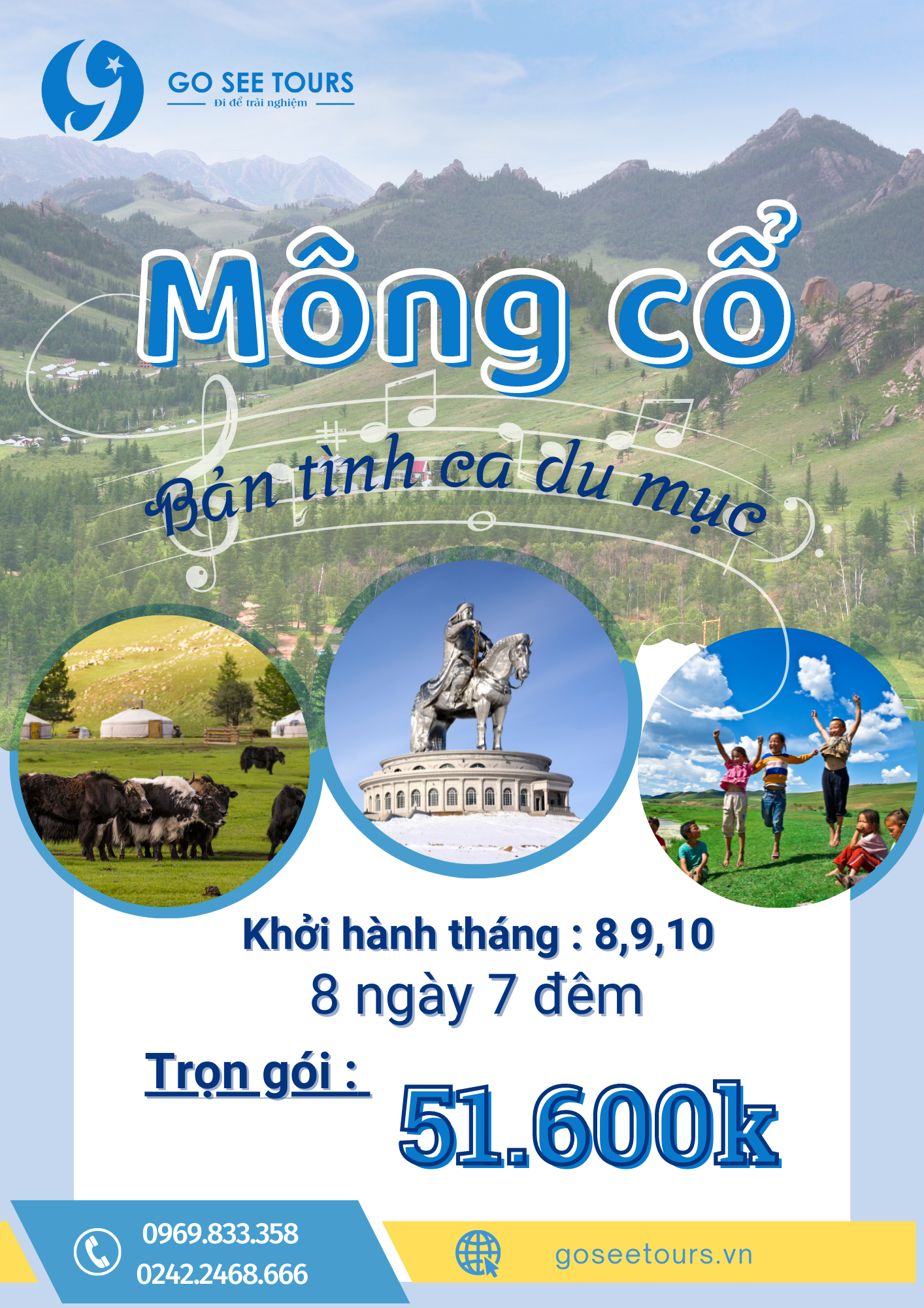 TOUR MÔNG CỔ - 8N7Đ - BAY ULANBAATAR