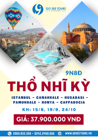 THỔ NHĨ KỲ - ISTANBUL – CANAKKALE – KUSADASI – PAMUKKALE – KONYA – CAPPADOCIA - 9N8Đ - Turkish Airlines