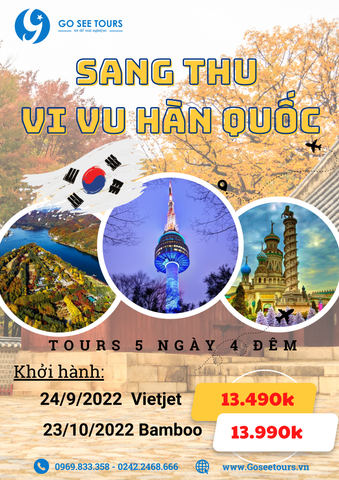 TOUR HÀN QUỐC - SEUL - EVERLAND - NAIMI - BAY VIETJET, BAMBOO
