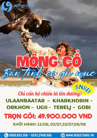 MÔNG CỔ - Bản hùng ca của thảo nguyên bất tận - 7N6Đ