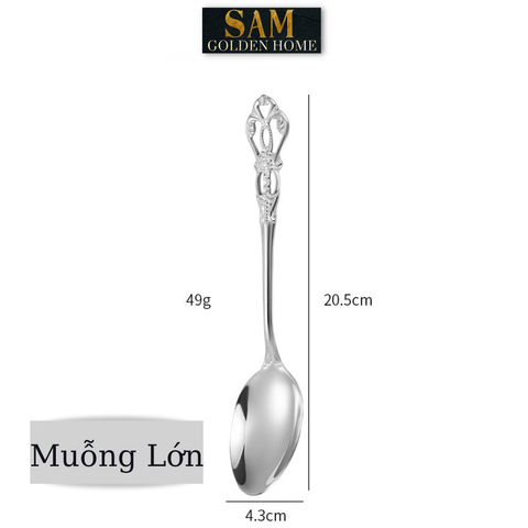 Bộ Dao Muỗng Nĩa Royal Silver Cao Cấp Sang Trọng Tân Cổ Điển