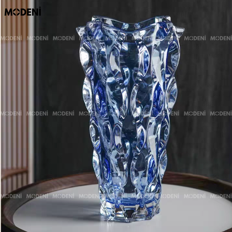 Bình hoa pha lê Aqua thiết kế 3D lấp lánh trên bàn sofa sang trọng