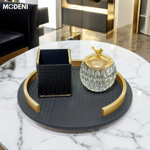 khay chole tròn decor bàn sofa hiện đại sang trọng