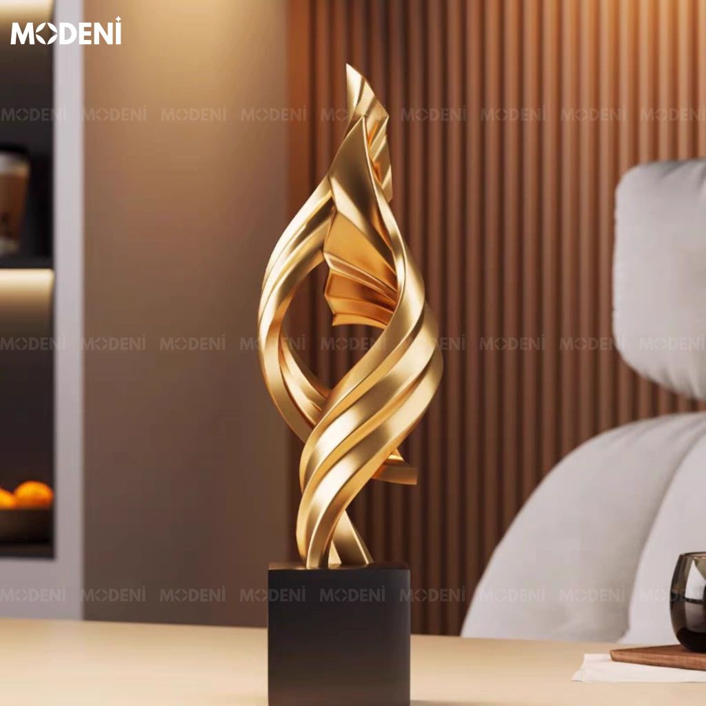 Tượng Trang Trí Eternal Twist – Tượng Decor Nghệ Thuật Cao Cấp – Thiết Kế Xoắn Ốc Hiện Đại Cho Phòng Khách Sang Trọng
