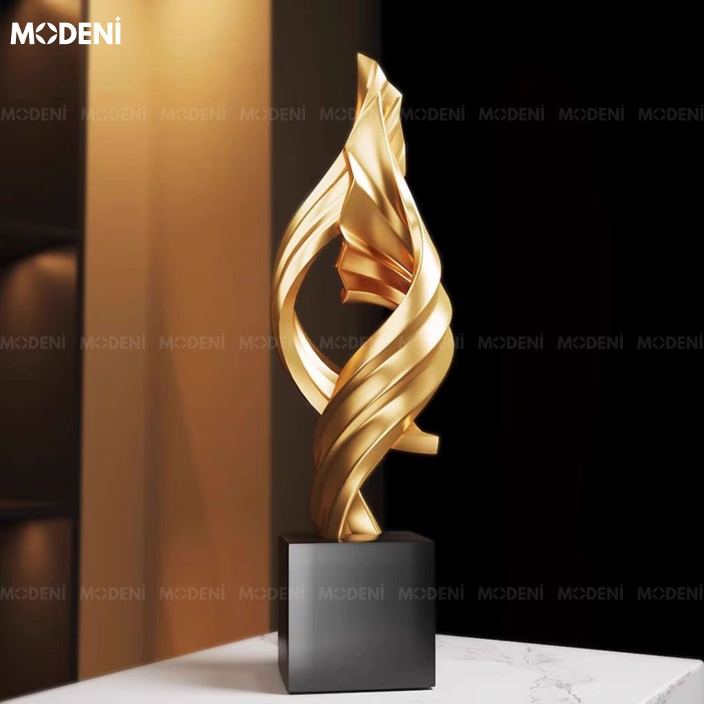 Tượng Trang Trí Eternal Twist – Tượng Decor Nghệ Thuật Cao Cấp – Thiết Kế Xoắn Ốc Hiện Đại Cho Phòng Khách Sang Trọng