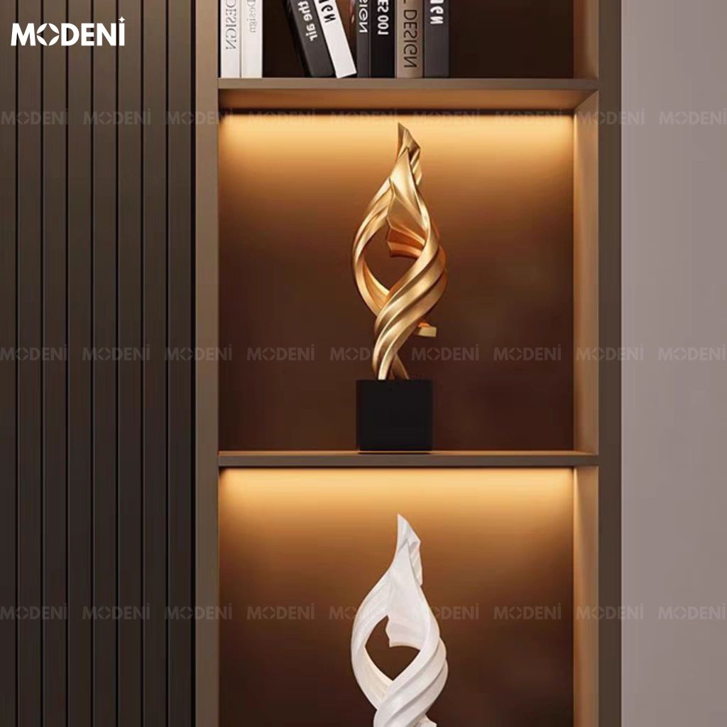 Tượng Trang Trí Eternal Twist – Tượng Decor Nghệ Thuật Cao Cấp – Thiết Kế Xoắn Ốc Hiện Đại Cho Phòng Khách Sang Trọng