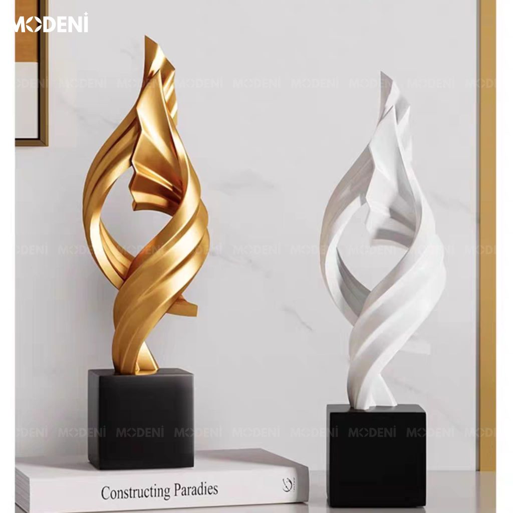 Tượng Trang Trí Eternal Twist – Tượng Decor Nghệ Thuật Cao Cấp – Thiết Kế Xoắn Ốc Hiện Đại Cho Phòng Khách Sang Trọng
