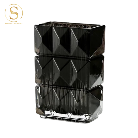  Bình Hoa Thủy Tinh Tango Màu Đen Trang Trí Sang Trọng Phong Cách Hiện Đại Châu Âu 