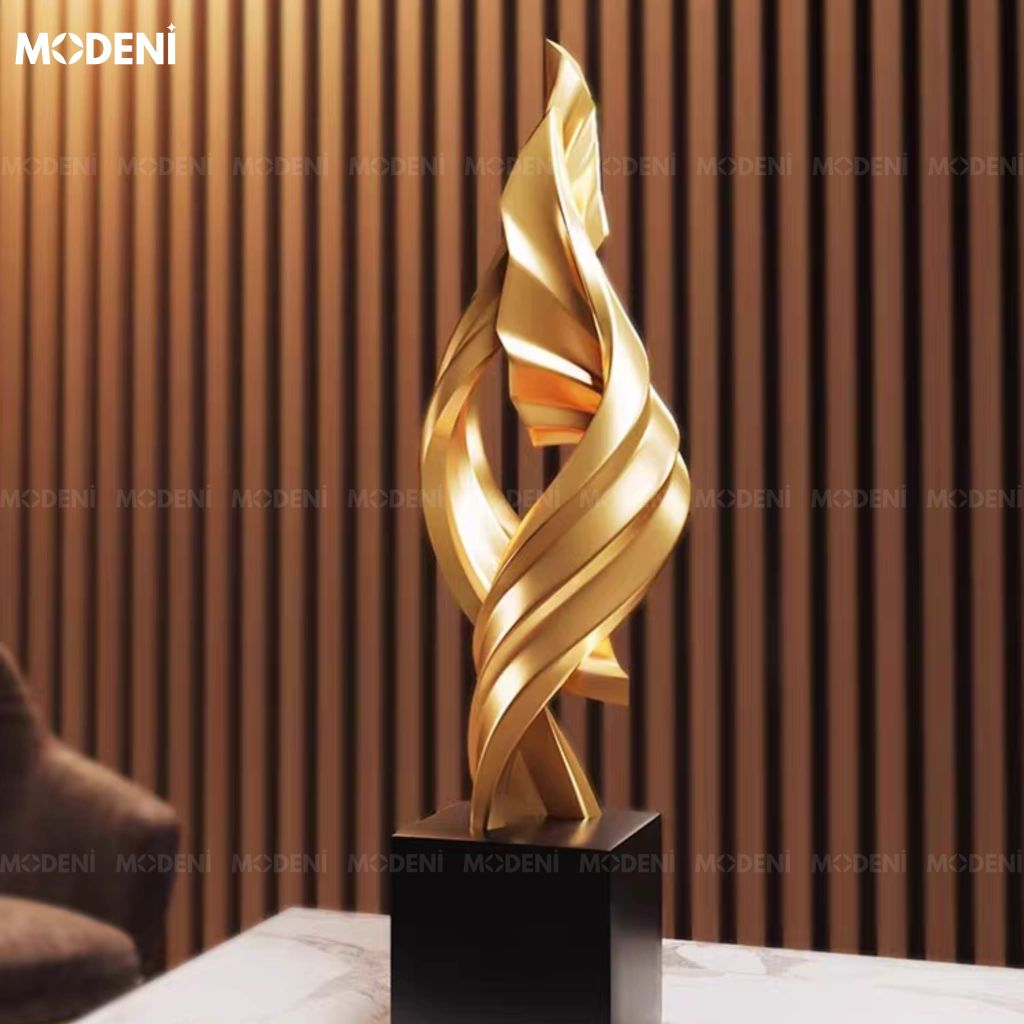 Tượng Trang Trí Eternal Twist – Tượng Decor Nghệ Thuật Cao Cấp – Thiết Kế Xoắn Ốc Hiện Đại Cho Phòng Khách Sang Trọng